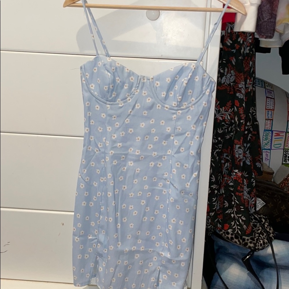 Princess Polly flower blue dress